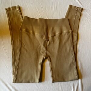 Spiritual Gangster Seamless Ribbed High Waist Leggings Tan Body Sculpting READ